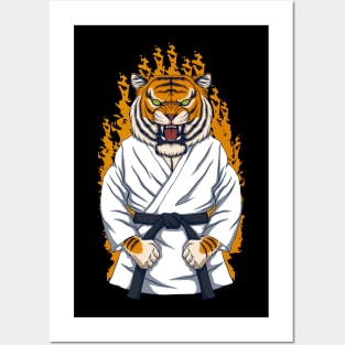 Karate Tiger Fighter Posters and Art